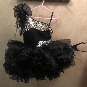 Black and Silver Glitz Pageant cupcake dress